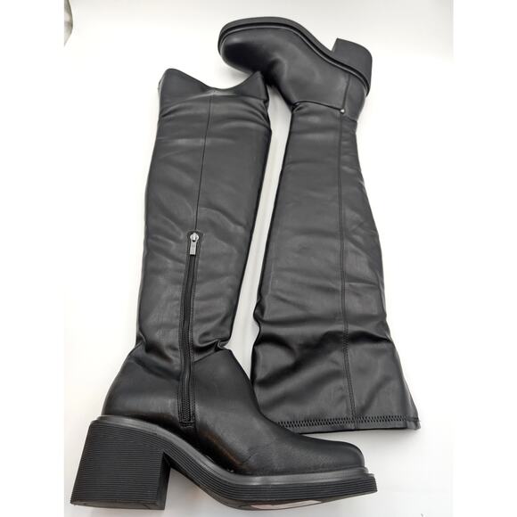 Franco Sarto Kelly Over-The-Knee Boots Round Toe Women's Black Size US9.5 EU40.5 - Picture 10 of 15